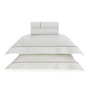 Jogo de Cama Casal 300 Fios Portello Trussardi Branco e Legno