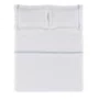 Jogo de Cama Casal Menfi 300 Fios Trussardi Branco e Azul 2,20 x 2,60 cm