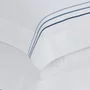 Jogo de Cama Casal Menfi 300 Fios Trussardi Branco e Azul 2,20 x 2,60 cm