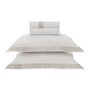 Jogo de Cama Casal Percal 300 Fios Andreani Trussardi Branco e Legno