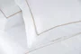 Jogo de Cama King Dominicani 600 Fios Trussardi Branco e Nocciola 280cm x 280cm
