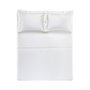 Jogo de Cama Queen 1000 Fios Mileto Trussardi Branco Ardosia