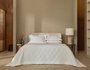 Jogo de Cama Queen 1000 Fios Mileto Trussardi Branco Ardosia