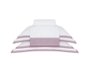 Jogo de Cama Queen 300 Fios Blend II Buddemeyer Luxus Branco e Rose Rouge
