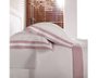 Jogo de Cama Queen 300 Fios Blend II Buddemeyer Luxus Branco e Rose Rouge