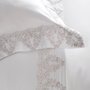 Jogo de Cama Queen Giorgio 400 Fios Buddemeyer Luxus Branco/Bege 2,60 x 2,90 m