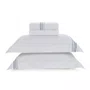Jogo de Cama Queen Menfi 200 Fios Trussardi Branco e Azul 240cm x 260cm