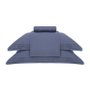 Jogo de Cama Queen Palladio 400 Fios Buddemeyer Luxus Azul Lazuli 2,40 x 2,80 m