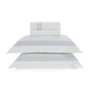 Jogo Cama Queen Rivus Algodão e Linho Trussardi Branco e Azul 240cm x 250cm