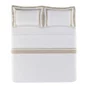 Jogo de Cama Queen San Lorenzo 200 Fios Trussardi Branco/Grigio 2,40 x 2,60 m