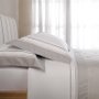 Jogo De Cama Queen Saville 400 Fios Buddemeyer Luxus Branco/Prata 2,60 x 2,90 m