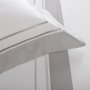 Jogo De Cama Queen Saville 400 Fios Buddemeyer Luxus Branco/Prata 2,60 x 2,90 m