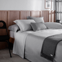 Jogo de Cama Super King 400 Fios Clak Buddemeyer Luxus Cinza Antártica c/ Bordado Cinza
