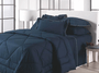 Jogo de Cama Super King Filetti 200 Fios Trussardi Marinho 2,60m X 2,80m