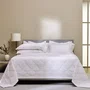 Jogo De Cama Super King Villaggi 200 Fios Trussardi Branco/Platino 2,80 x 2,80