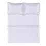 Jogo De Cama Super King Villaggi 200 Fios Trussardi Branco/Platino 2,80 x 2,80