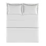 Jogo de Cama Queen Vercelli 300 Fios Egípcio Trussardi Branco/Nebbia 2,40 x 2,80 m
