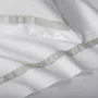 Jogo de Cama Queen Vercelli 300 Fios Egípcio Trussardi Branco/Nebbia 2,40 x 2,80 m