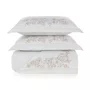 Jogo de Colcha Queen Anicia 300 Fios Egípcio Trussardi Branco 2,60 x 2,80 m