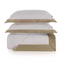 Jogo De Colcha Super King Valestro 300 Fios Trussardi 3,10 x 2,80 m Branco/Nocciola