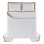 Jogo De Colcha Super King Valestro 300 Fios Trussardi 3,10 x 2,80 m Branco/Nocciola