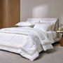 Jogo De Colcha Super King Verone 200 Fios Trussardi Branco/Carvalho 2,90 x 2,50 m