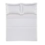 Jogo De Lençol Queen Girelli Bambu 300 Fios Trussardi Branco/Platino 2,40 x 2,80 m