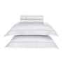Jogo De Lençol Super King Girelli Bambu 300 Fios Trussardi Branco/Platino 2,80 x 2,80 m