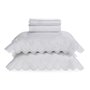 Jogo De Lençol Super King Riviera 600 Fios Trussardi Branco 2,80 x 2,80 m
