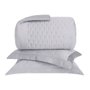 Kit 03 Peças Colcha Super King em Seda e Algodão Giordano Buddemeyer Luxus Cinza