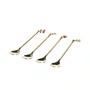 Kit 04 Colheres Douradas com Pingente Cromus