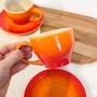 Kit 2 Canecas Com Pires 200 ml Le Creuset Laranja