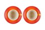 Kit 2 Canecas Espresso Com Pires Le Creuset Laranja 70 ml