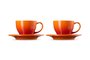 Kit 2 Canecas Espresso Com Pires Le Creuset Laranja 70 ml