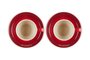 Kit 2 Canecas Espresso Com Pires Le Creuset Vermelho 70 ml