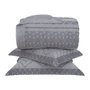 Kit Colcha Super King Linho/ Algodão Ethan Buddemeyer Luxus Cinza Mescla