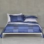 Lençol de Cima Tennis Stripes Super King 300 Fios Azul Marinho Hugo Boss Home 2,70 x 3,00 cm