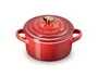 Mini Cocotte Pegador Coração Dourado Le Creuset Vermelho 250 ml