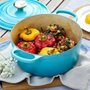 Panela Redonda Signature Le Creuset Azul Caribe 16 cm