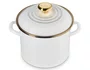 Panela Stock Pot com Pegador Dourado Le Creuset Branco 20 cm