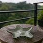 Petisqueira Acrílico Pequena Estrela Verde 20 cm