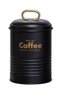 Porta Condimentos Industrial Coffee Martiplast Preto e Dourado 15 cm