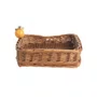 Porta Guardanapo em Vime Natural com Laranja Sweet Home Decor