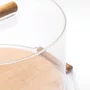 Prato para Bolo Redondo em Acrílico com Bambu 32 cm