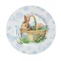 Prato Para Sobremesa Color Rabbits Azul Alleanza Cerâmica 21 cm
