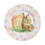 Prato Para Sobremesa Color Rabbits Rosa Alleanza Cerâmica 21 cm