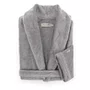 Roupão Masculino Barone M Trussardi Ardósia e Branco