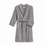 Roupão Masculino Barone M Trussardi Ardósia e Branco