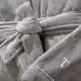 Roupão Masculino Barone M Trussardi Ardósia e Branco