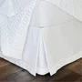 Saia Para Box Casal  Ajour 400 Fios Artelassê Branca